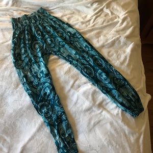Boho Elephant Joggers | Teal